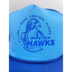 Vintage Boeing‎ Hawks Radio Control Flyers Snapback Cap Trucker Hat Hanes Taiwan